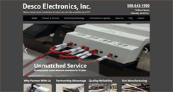 Desktop Screenshot of descoelectronics.com
